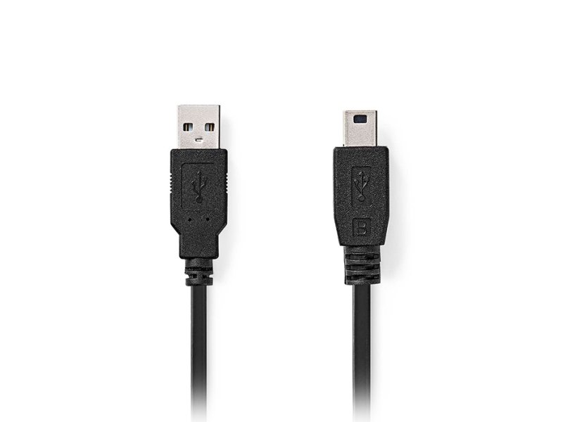 NEDIS CCGL60300BK20 Καλώδιο USB High-Speed A αρσ. - Mini USB 5-pin αρσ., 2.00m σε μαύρο χρώμα 0040798 NEDIS CCGL60300BK20 Καλώδιο USB High-Speed A αρσ. - Mini USB 5-pin αρσ., 2.00m σε μαύρο χρώμα 0040798