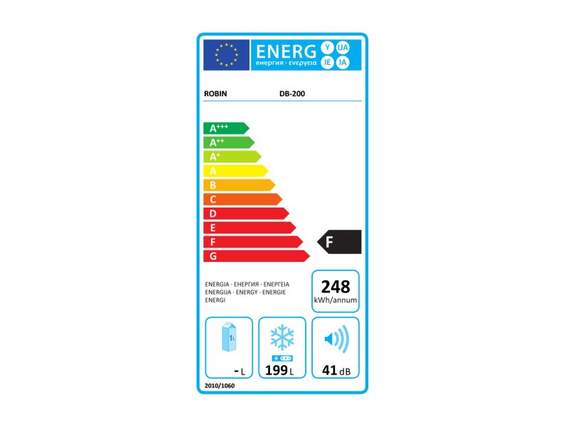ROBIN DB-200E Καταψύκτης 200 lt - E - (Υ x Π x Β): 84,5 x 98 x 56 cm 0040847 ROBIN DB-200E Καταψύκτης 200 lt - E - (Υ x Π x Β): 84,5 x 98 x 56 cm 0040847
