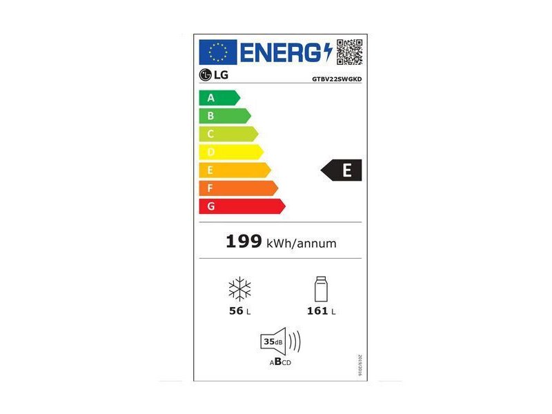 LG GTBV22SWGKD Ψυγείο Δίπορτο 217lt Total NoFrost Υ144.5xΠ55.5xΒ63.7εκ. Λευκό 0040858 LG GTBV22SWGKD Ψυγείο Δίπορτο 217lt Total NoFrost Υ144.5xΠ55.5xΒ63.7εκ. Λευκό 0040858