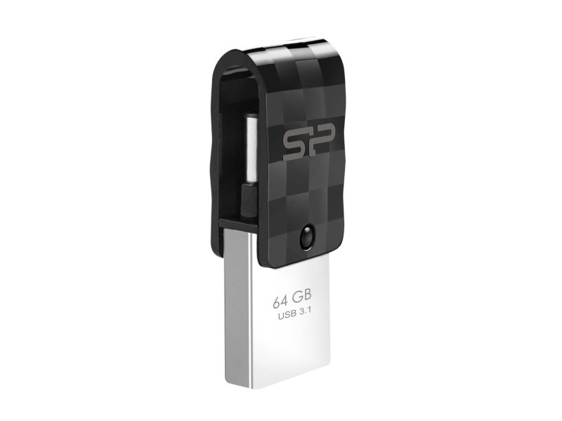 SILICON POWER Mobile C31 64GB USB 3.1 Stick με σύνδεση USB-A & USB-C Μαύρο 0040918 SILICON POWER Mobile C31 64GB USB 3.1 Stick με σύνδεση USB-A & USB-C Μαύρο 0040918