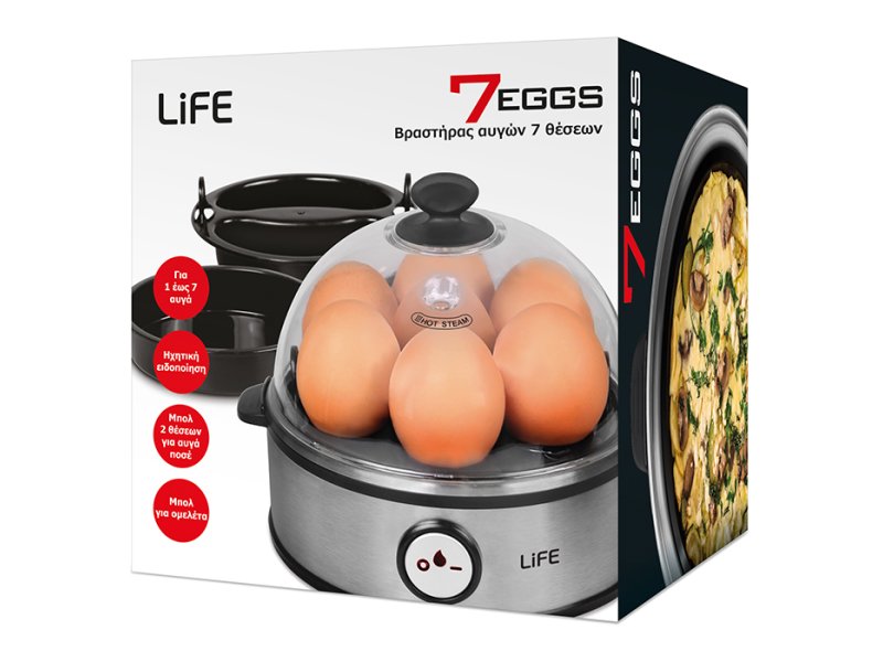 LIFE 7EGGS 221-0125 Βραστήρας αυγών 7 θέσεων, 360W 0040929 LIFE 7EGGS 221-0125 Βραστήρας αυγών 7 θέσεων, 360W 0040929