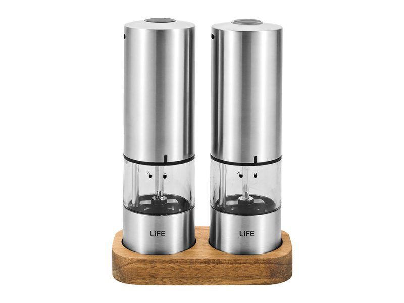 LIFE ARTIMATA 221-0407 Σετ 2 Επαναφορτιζόμενοι Ηλεκτρικοί τρίφτες Αλάτι & Πιπέρι σε ξύλινη βάση 0040930 LIFE ARTIMATA 221-0407 Σετ 2 Επαναφορτιζόμενοι Ηλεκτρικοί τρίφτες Αλάτι & Πιπέρι σε ξύλινη βάση 0040930