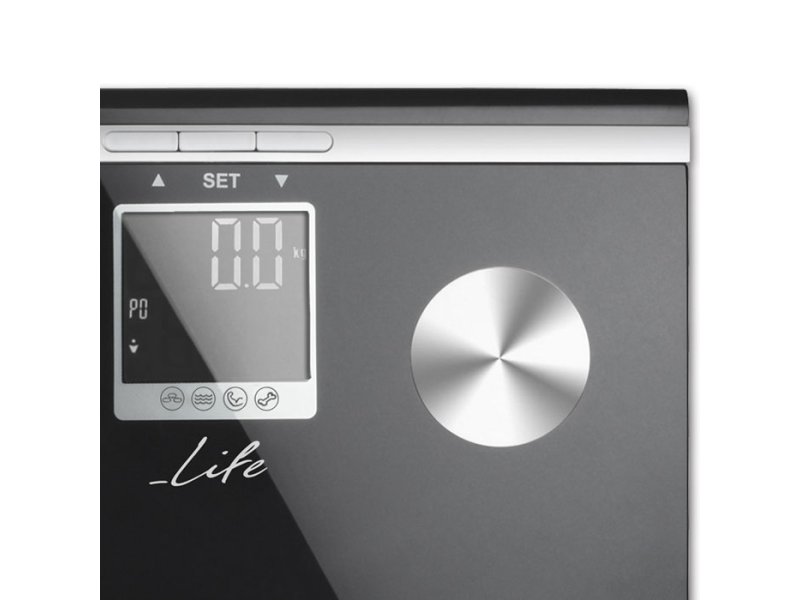 LIFE Shape 221-0076 Γυάλινη ηλεκτρονική ζυγαριά μπάνιου με λιπομέτρηση, 5 σε 1. 0040938 LIFE Shape 221-0076 Γυάλινη ηλεκτρονική ζυγαριά μπάνιου με λιπομέτρηση, 5 σε 1. 0040938