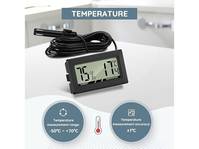 THLEVEL 41112200 Mini LCD Ψηφιακό Θερμόμετρο-Υγρόμετρο Θερμοκρασίας με Εξωτερικό Αισθητήρα για Ψυγειοκαταψύκτη 0041013 THLEVEL 41112200 Mini LCD Ψηφιακό Θερμόμετρο-Υγρόμετρο Θερμοκρασίας με Εξωτερικό Αισθητήρα για Ψυγειοκαταψύκτη 0041013
