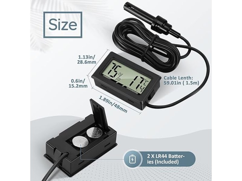 THLEVEL 41112200 Mini LCD Ψηφιακό Θερμόμετρο-Υγρόμετρο Θερμοκρασίας με Εξωτερικό Αισθητήρα για Ψυγειοκαταψύκτη 0041013 THLEVEL 41112200 Mini LCD Ψηφιακό Θερμόμετρο-Υγρόμετρο Θερμοκρασίας με Εξωτερικό Αισθητήρα για Ψυγειοκαταψύκτη 0041013