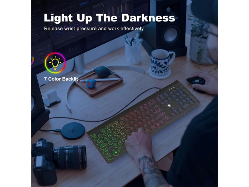 LAMTECH LAM113058 Rainbow Gaming Ενσύρματο Πληκτρολόγιο με RGB φωτισμό 0041019 LAMTECH LAM113058 Rainbow Gaming Ενσύρματο Πληκτρολόγιο με RGB φωτισμό 0041019