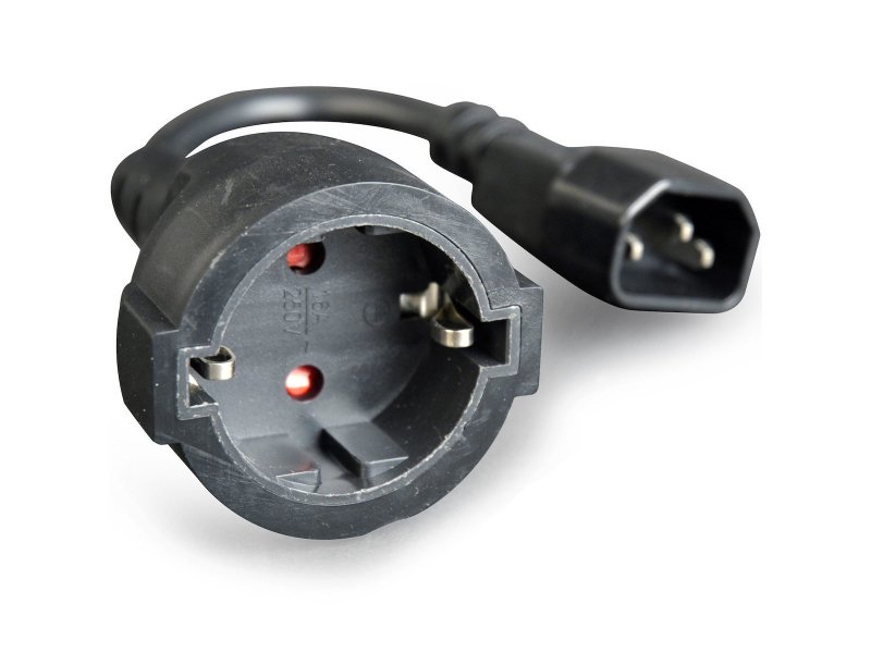 CABLEXPERT PC-SFC14M-01 Schuko Cable 0.15m Black 0041036 CABLEXPERT PC-SFC14M-01 Schuko Cable 0.15m Black 0041036