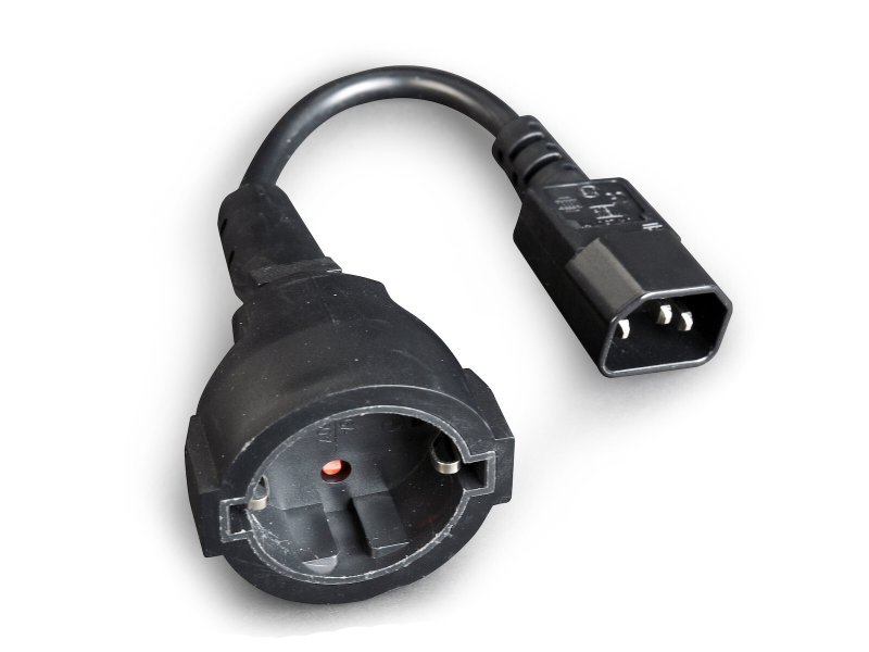 CABLEXPERT PC-SFC14M-01 Schuko Cable 0.15m Black 0041036 CABLEXPERT PC-SFC14M-01 Schuko Cable 0.15m Black 0041036