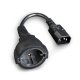 CABLEXPERT PC-SFC14M-01 Schuko Cable 0.15m Black 0041036 CABLEXPERT PC-SFC14M-01 Schuko Cable 0.15m Black 0041036