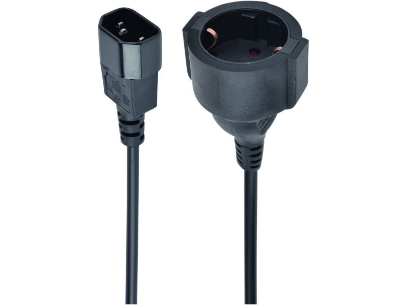 CABLEXPERT PC-SFC14M-01 Schuko Cable 0.15m Black 0041036 CABLEXPERT PC-SFC14M-01 Schuko Cable 0.15m Black 0041036