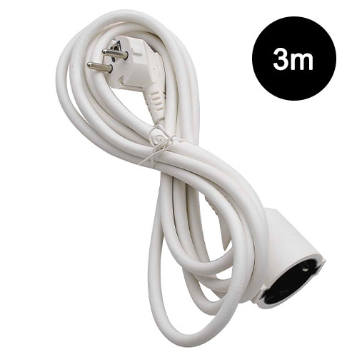 LAMTECH LAM111900 Μπαλαντέζα Προέκταση Καλωδίου με Μήκος 3m Λευκή 0041038