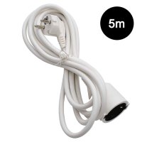 LAMTECH LAM111917 Μπαλαντέζα Προέκταση Καλωδίου με Μήκος 5m Λευκή 0041039