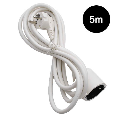 LAMTECH LAM111917 Μπαλαντέζα Προέκταση Καλωδίου με Μήκος 5m Λευκή 0041039