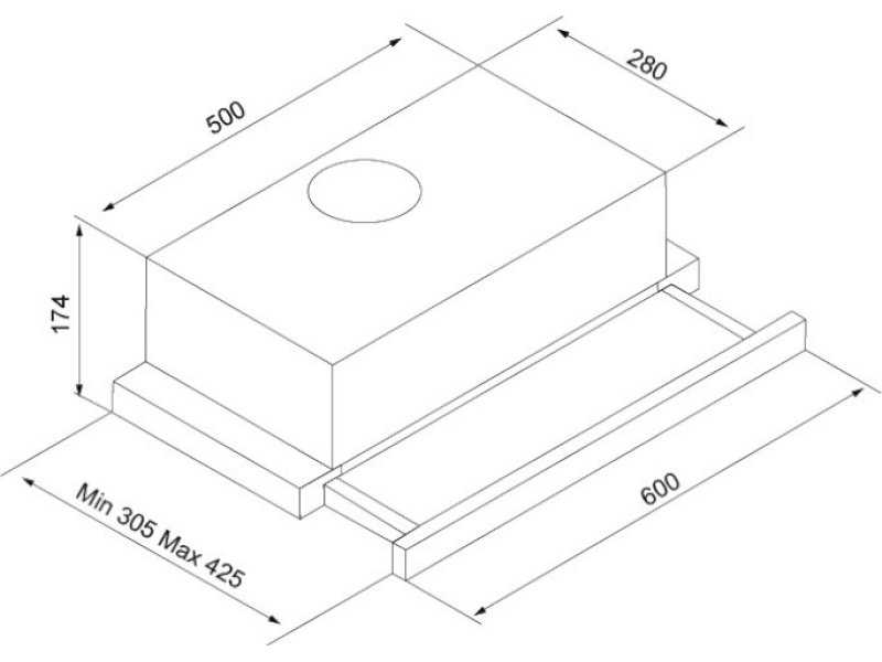 DAVOLINE Delta GR Συρόμενος Απορροφητήρας 60cm Μαύρος 0041058 DAVOLINE Delta GR Συρόμενος Απορροφητήρας 60cm Μαύρος 0041058