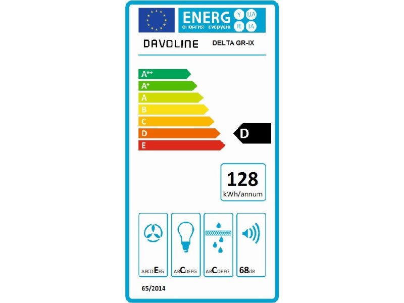DAVOLINE Delta GR Συρόμενος Απορροφητήρας 60cm Μαύρος 0041058 DAVOLINE Delta GR Συρόμενος Απορροφητήρας 60cm Μαύρος 0041058