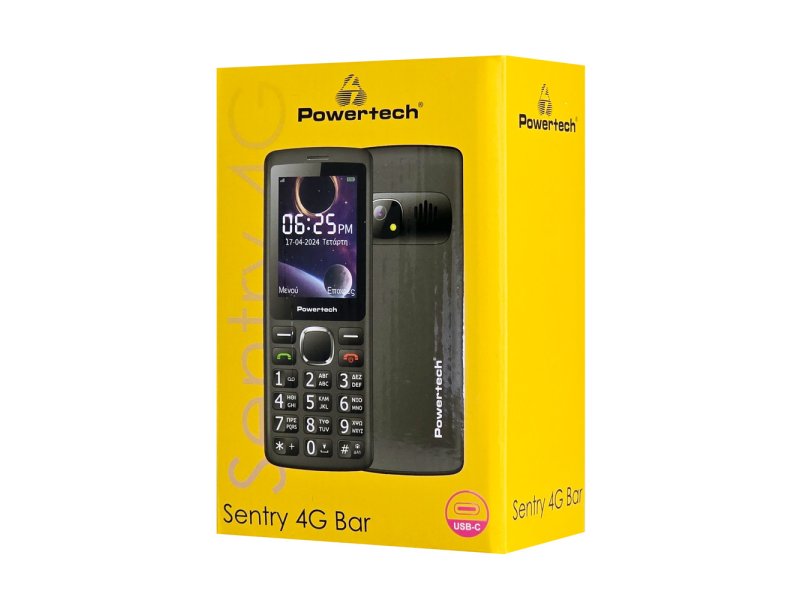 POWERTECH PTM-36 Κινητό Τηλέφωνο Sentry 4G Bar, 2.4 POWERTECH PTM-36 Κινητό Τηλέφωνο Sentry 4G Bar, 2.4