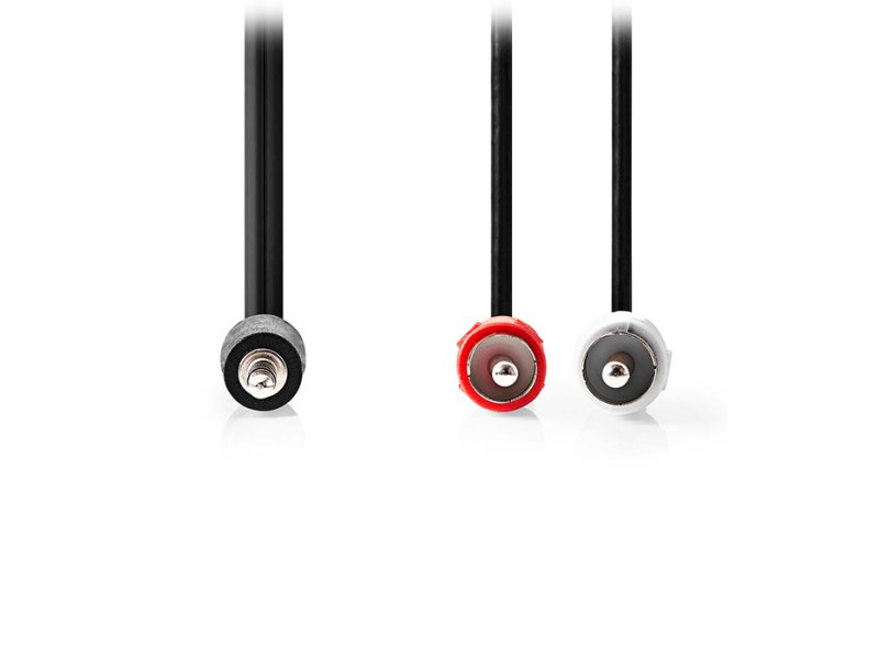 NEDIS CAGB22200BK10 Καλώδιο ήχου 3.5mm Stereo αρσ. - 2x RCA αρσ., 1.00m 0041080 NEDIS CAGB22200BK10 Καλώδιο ήχου 3.5mm Stereo αρσ. - 2x RCA αρσ., 1.00m 0041080