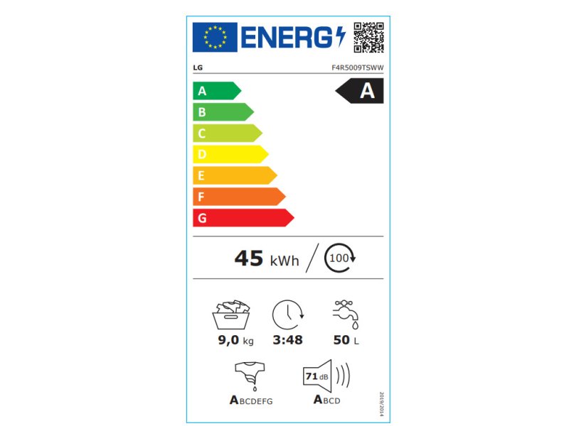 LG F4R5009TSWW Πλυντήριο Ρούχων 9kg με Ατμό 1400rpm 0041088 LG F4R5009TSWW Πλυντήριο Ρούχων 9kg με Ατμό 1400rpm 0041088