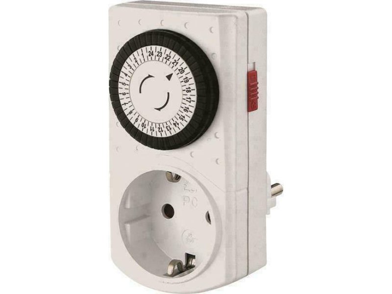 EUROLAMP 147-35000 Μηχανικός Χρονοδιακόπτης Πρίζας Ημερήσιος 0041109 EUROLAMP 147-35000 Μηχανικός Χρονοδιακόπτης Πρίζας Ημερήσιος 0041109