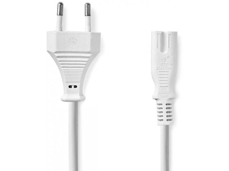 NEDIS CEGL11040WT30 Καλώδιο τροφοδοσίας Euro - IEC-320-C7 (οχταράκι), 3.00m Λευκό 0041247 NEDIS CEGL11040WT30 Καλώδιο τροφοδοσίας Euro - IEC-320-C7 (οχταράκι), 3.00m Λευκό 0041247