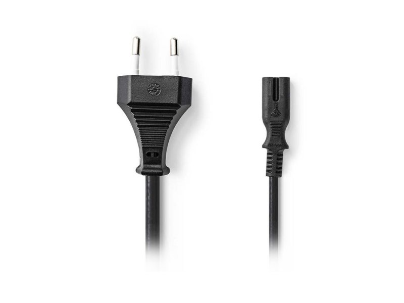 NEDIS CEGL11040BK20 Καλώδιο τροφοδοσίας Euro - 8-Shaped (οχταράκι), 2.00m Μαύρο 0041248 NEDIS CEGL11040BK20 Καλώδιο τροφοδοσίας Euro - 8-Shaped (οχταράκι), 2.00m Μαύρο 0041248