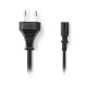 NEDIS CEGL11040BK20 Καλώδιο τροφοδοσίας Euro - 8-Shaped (οχταράκι), 2.00m Μαύρο 0041248 NEDIS CEGL11040BK20 Καλώδιο τροφοδοσίας Euro - 8-Shaped (οχταράκι), 2.00m Μαύρο 0041248