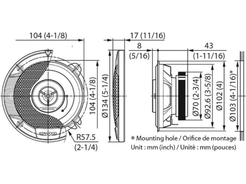 KENWOOD KFCS1066 Σετ Ηχεία Αυτοκινήτου 4 KENWOOD KFCS1066 Σετ Ηχεία Αυτοκινήτου 4