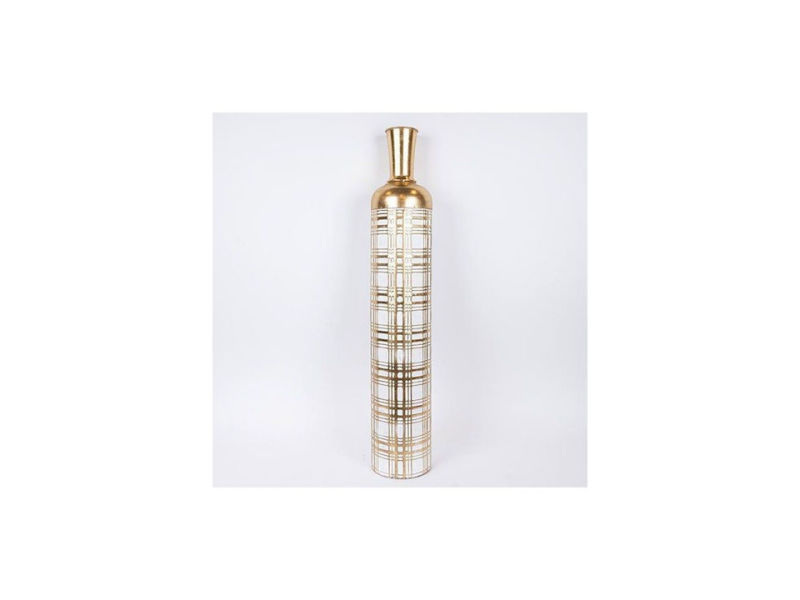 ESTHETI 752-22050 Διακοσμητικό Βάζο Μεταλλικό Gold-White 15.7x15.7x86.3cm 0041304 ESTHETI 752-22050 Διακοσμητικό Βάζο Μεταλλικό Gold-White 15.7x15.7x86.3cm 0041304