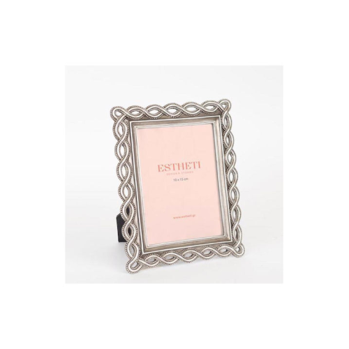 ESTHETI 756-12068 Κορνίζα Resin Ασημί 10x15cm 15.8x1.5x21.4cm 0041313