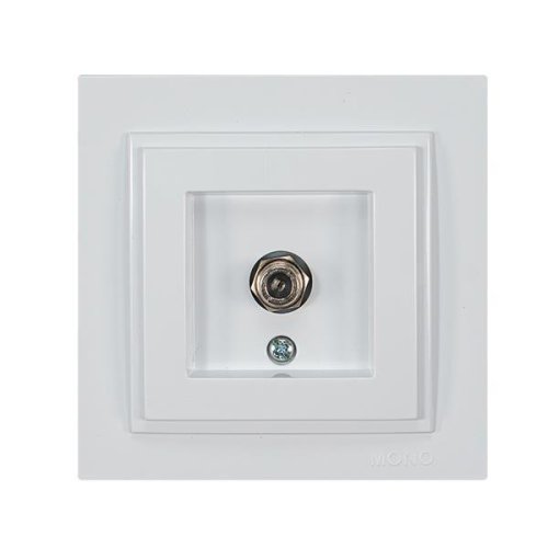 EUROLAMP 152-10142 Πρίζα TV F Connector Λευκή 0041363