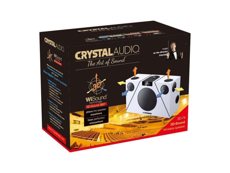 CRYSTAL AUDIO Ηχοσύστημα 6.1 3D-74 WiSound 100W με CD Player και Bluetooth Λευκό / Μαύρο 0041570 CRYSTAL AUDIO Ηχοσύστημα 6.1 3D-74 WiSound 100W με CD Player και Bluetooth Λευκό / Μαύρο 0041570