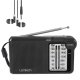 Lamtech LAM112549 2 Band Φορητό Ραδιόφωνο Επαναφορτιζόμενο Μαύρο 0041576 Lamtech LAM112549 2 Band Φορητό Ραδιόφωνο Επαναφορτιζόμενο Μαύρο 0041576