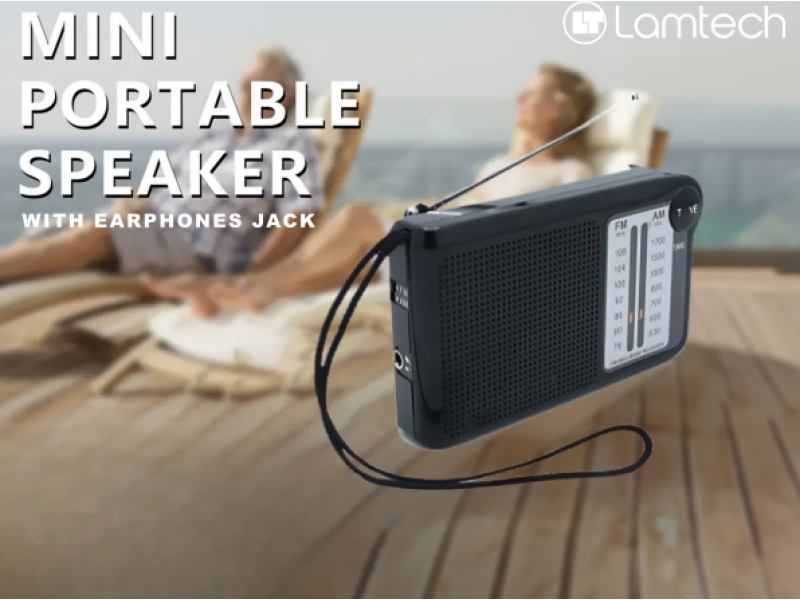Lamtech LAM112549 2 Band Φορητό Ραδιόφωνο Επαναφορτιζόμενο Μαύρο 0041576 Lamtech LAM112549 2 Band Φορητό Ραδιόφωνο Επαναφορτιζόμενο Μαύρο 0041576