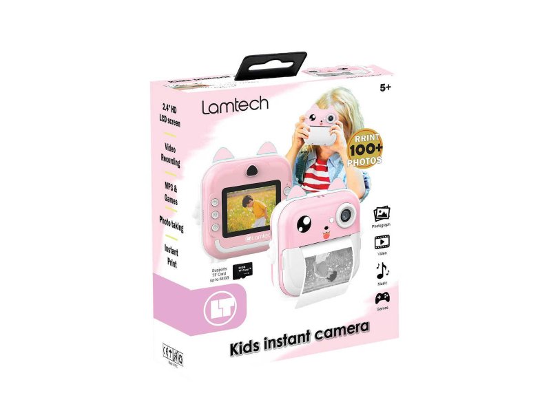 LAMTECH LAM114291 Compact Φωτογραφική Μηχανή Θερμικής Εκτύπωσης Ροζ 0041733 LAMTECH LAM114291 Compact Φωτογραφική Μηχανή Θερμικής Εκτύπωσης Ροζ 0041733