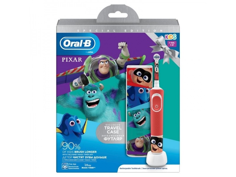 Oral-B Vitality Pixar & Travel Case Ηλεκτρική Οδοντόβουρτσα για 3+ χρονών 0041760 Oral-B Vitality Pixar & Travel Case Ηλεκτρική Οδοντόβουρτσα για 3+ χρονών 0041760