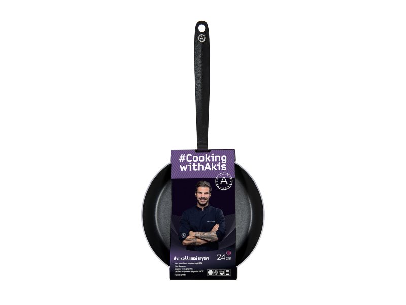 AKIS PETRETZIKIS 30005080 Cooking With Akis Τηγάνι από Αλουμίνιο με Αντικολλητική Επίστρωση 30cm 0037988 AKIS PETRETZIKIS 30005080 Cooking With Akis Τηγάνι από Αλουμίνιο με Αντικολλητική Επίστρωση 30cm 0037988