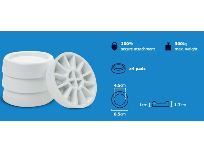ROLLER 00679 Αντικραδασμικά Πέλματα για πλυντήριο και στεγνωτήριο Μαύρα 0029961 ROLLER 00679 Αντικραδασμικά Πέλματα για πλυντήριο και στεγνωτήριο Μαύρα 0029961