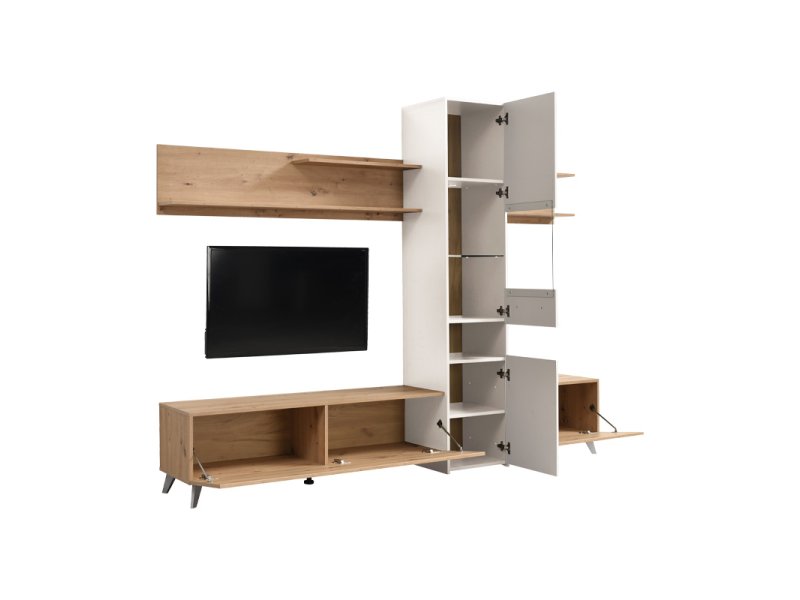 FORMA IDEALE 11008238 Κέντρο Ψυχαγωγίας Linares Artisan Λευκή Λάκκα 232χ41.5χ191.5εκ. 0022930 FORMA IDEALE 11008238 Κέντρο Ψυχαγωγίας Linares Artisan Λευκή Λάκκα 232χ41.5χ191.5εκ. 0022930