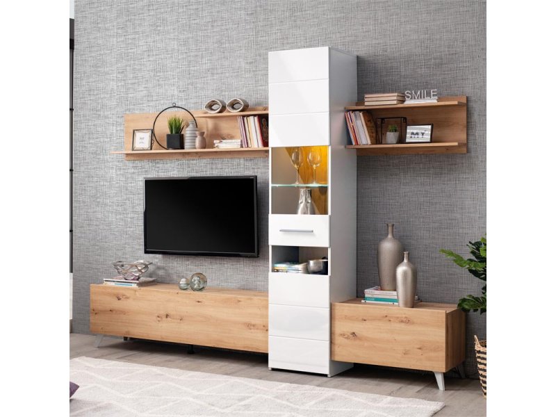 FORMA IDEALE 11008238 Κέντρο Ψυχαγωγίας Linares Artisan Λευκή Λάκκα 232χ41.5χ191.5εκ. 0022930 FORMA IDEALE 11008238 Κέντρο Ψυχαγωγίας Linares Artisan Λευκή Λάκκα 232χ41.5χ191.5εκ. 0022930