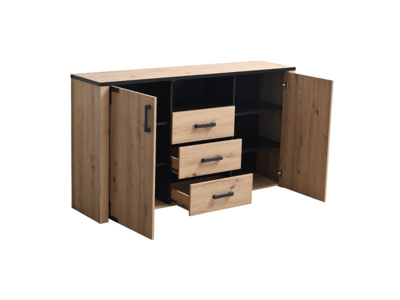 FYLLIANA 11008366 Κομότα Lazio 3K3F Artisian Oak /Μαύρο 168χ40χ94 0023437 FYLLIANA 11008366 Κομότα Lazio 3K3F Artisian Oak /Μαύρο 168χ40χ94 0023437