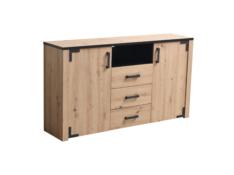 FYLLIANA 11008366 Κομότα Lazio 3K3F Artisian Oak /Μαύρο 168χ40χ94 0023437 FYLLIANA 11008366 Κομότα Lazio 3K3F Artisian Oak /Μαύρο 168χ40χ94 0023437