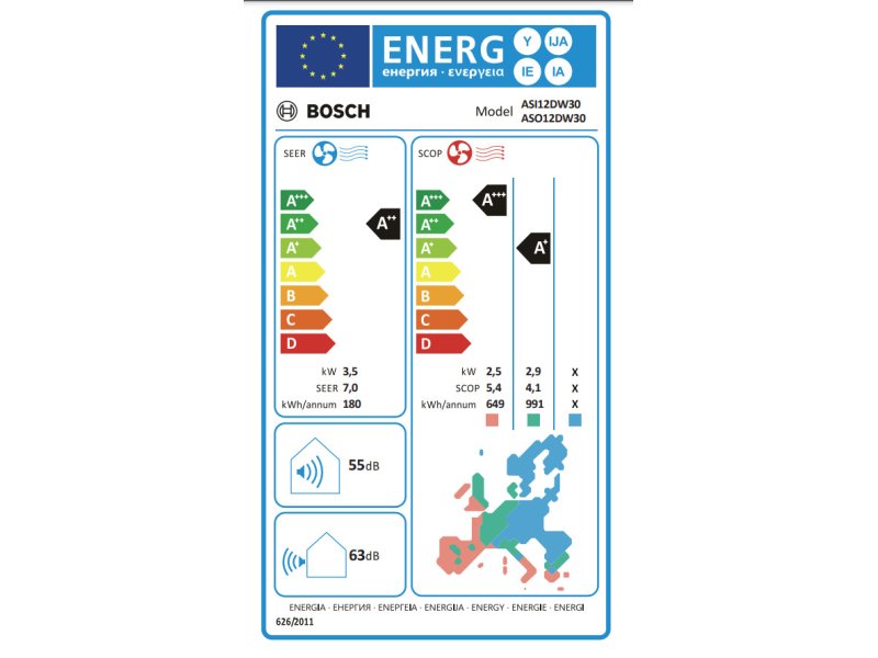 BOSCH ASI12DW30/ASO12DW30 Series 4 Κλιματιστικό Inverter 12000 BTU A++/A+ με WiFi 0037805 BOSCH ASI12DW30/ASO12DW30 Series 4 Κλιματιστικό Inverter 12000 BTU A++/A+ με WiFi 0037805
