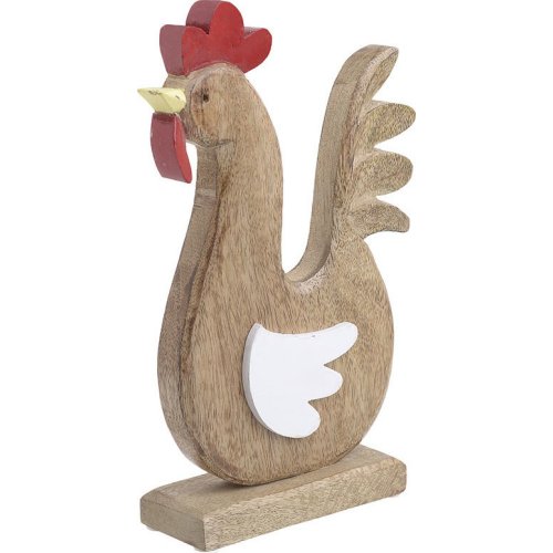 INART 3-70-930-0011 Kότα Ξύλινη Natural/Κόκκινη 19χ7χ30εκ. 0021508