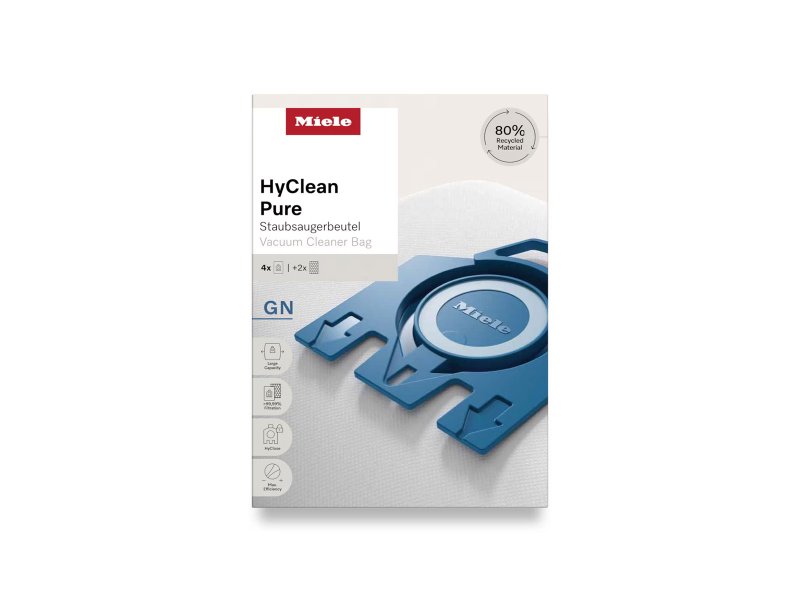 MIELE GN HyClean Σακούλες Ηλεκτρικής Σκούπας ORIGINAL - 4 τεμάχια + 2 φίλτρα 400016