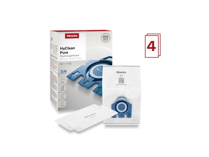 MIELE GN HyClean Σακούλες Ηλεκτρικής Σκούπας ORIGINAL - 4 τεμάχια + 2 φίλτρα 400016