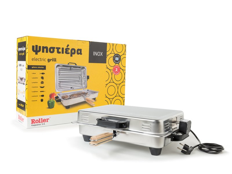 ROLLER MOD.20107 Ψηστιέρα Γίγας Ιnox 18/D Oρθογώνια 1200W 520107 ROLLER MOD.20107 Ψηστιέρα Γίγας Ιnox 18/D Oρθογώνια 1200W 520107