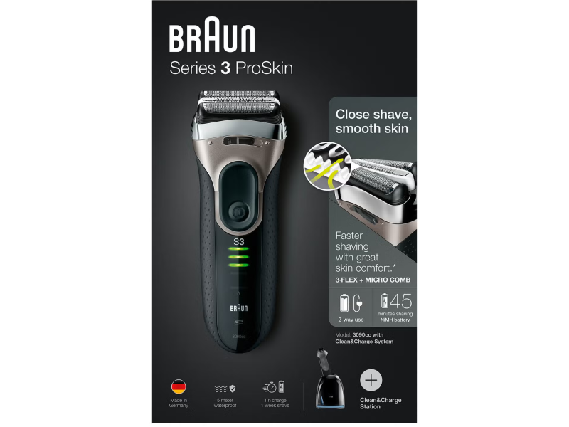 BRAUN SERIES3 390CC Επαναφορτιζόμενη Ξυριστική Μηχανή 015236 BRAUN SERIES3 390CC Επαναφορτιζόμενη Ξυριστική Μηχανή 015236