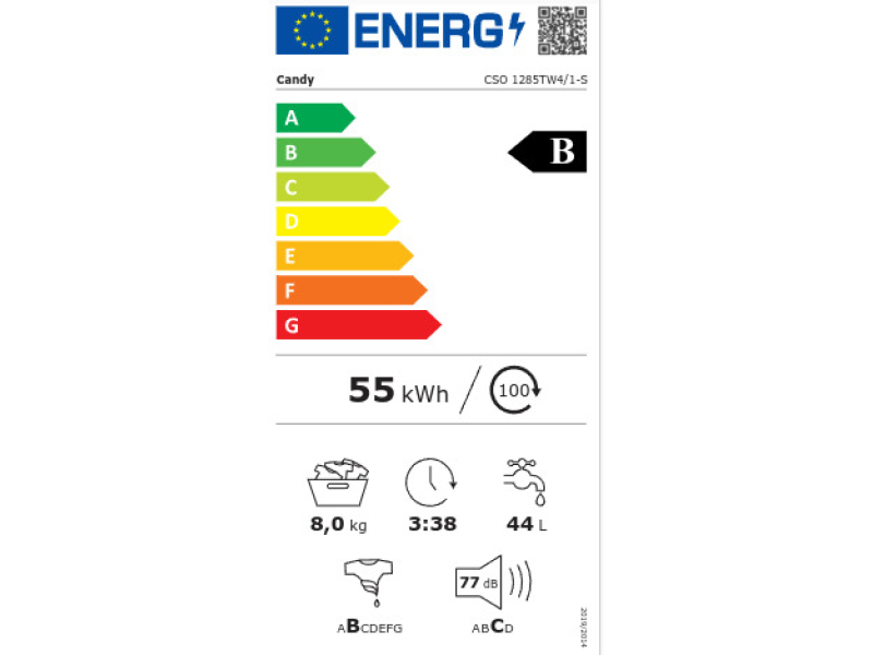 CANDY CSO 1285TW4/1-S Πλυντήριο Ρούχων 8kg 1200rpm 0035636 CANDY CSO 1285TW4/1-S Πλυντήριο Ρούχων 8kg 1200rpm 0035636