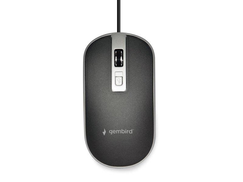 GEMBIRD MUS-4B-06-BS USB WIRED OPTICAL MOUSE BLACK/SILVER 0037705 GEMBIRD MUS-4B-06-BS USB WIRED OPTICAL MOUSE BLACK/SILVER 0037705