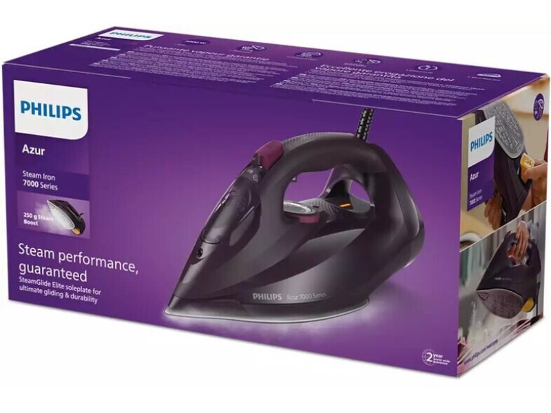 PHILIPS DST7061/30 Σίδερο Ατμού 3000W με Συνεχόμενη Παροχή 55gr/min Purple 0038611 PHILIPS DST7061/30 Σίδερο Ατμού 3000W με Συνεχόμενη Παροχή 55gr/min Purple 0038611